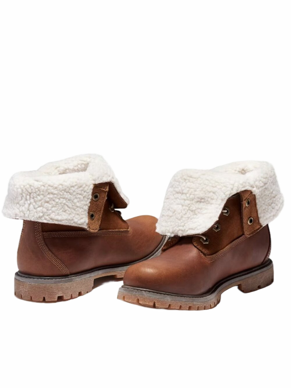 Timberland Dark Brown Full-Grain Warm-Lined Waterproof Roll-Top Boot Size 9